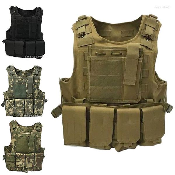 Gilet da uomo 2023 Gilet tattico da uomo Combattimento anfibio Filo d'acciaio Fan militari Campo Outdoor Cs