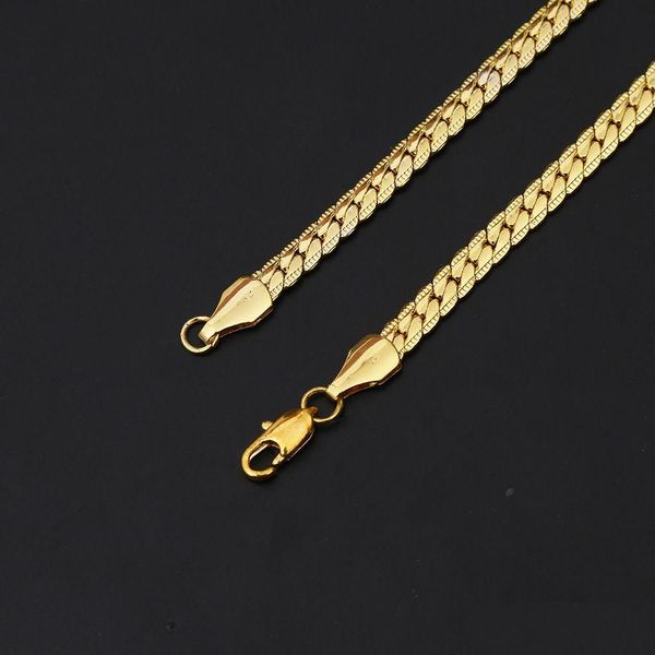 Catene Fine Gioielli in oro giallo 14K Solid Authentic Mens Collana a catena a maglia cubana 23.6 Drop Delivery Pendenti delle collane Dhbfh