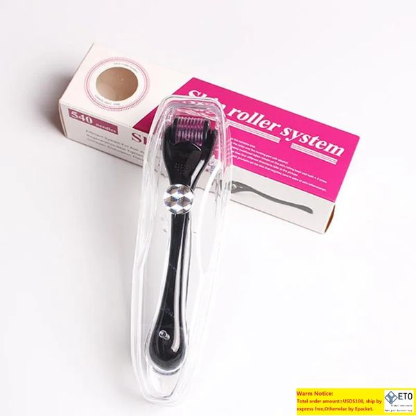 TM540 MOQ 1pc Aghi derma roller microneedle meso Roller deramroller per il ringiovanimento della pelle del viso Microneedle in lega di titanio