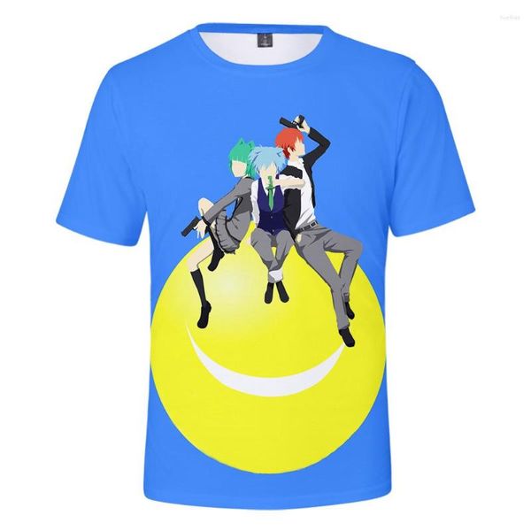 Erkek tişörtler erkek tişörtleri komik anime suikast sınıfı t-shirt erkekler/kadınlar tişört moda kısa kollu erkek/kız sokak kıyafeti Korosensei kıyafetleri v8ug