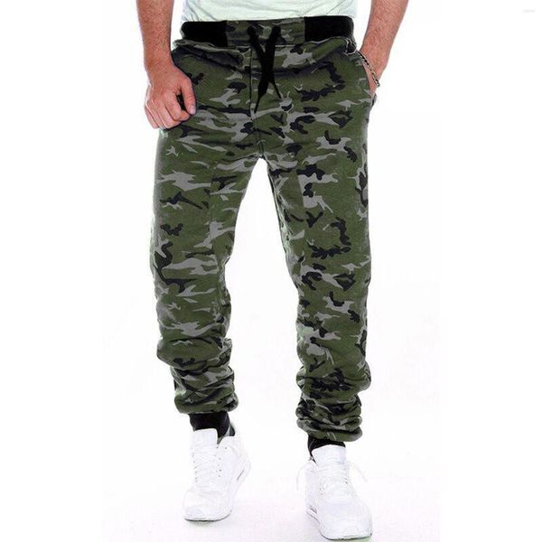 Herrenhose, männlich, Camouflage-Druck, Hose, locker, lässig, modisch, lang, passend für den Außenbereich, mit Taschen