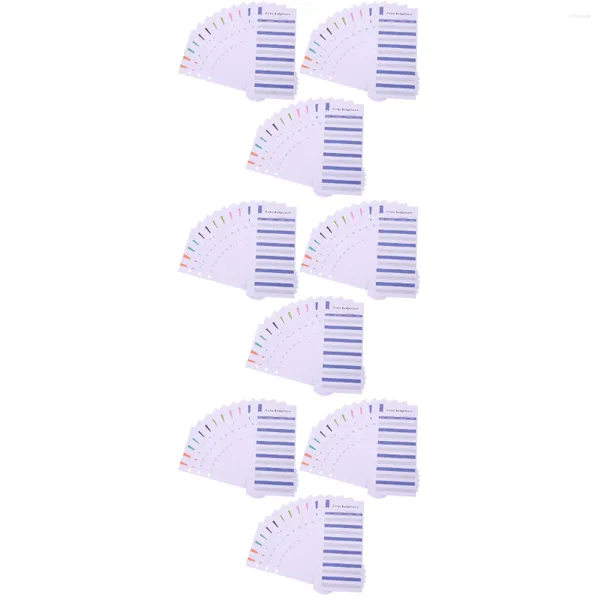 Confezione regalo 108 pezzi Carta budget Raccoglitore colorato Clip Carte di consumo Fornitura di fogli sfusi Piano di carta per la casa Accessorio Fogli pratici