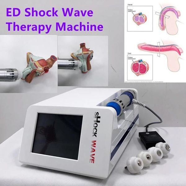 Massager Shock Torapy Therapy Machine Extracorporeal Shock Wave Strument per il trattamento ED e fase plantare Nuovo massaggiatore professionista