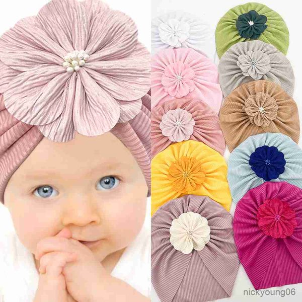 Accessori per capelli Primavera ed estate Nuovo cappello da bambino filettato tinta unita Ragazza Fascia traspirante Turbante Cappelli per bambini