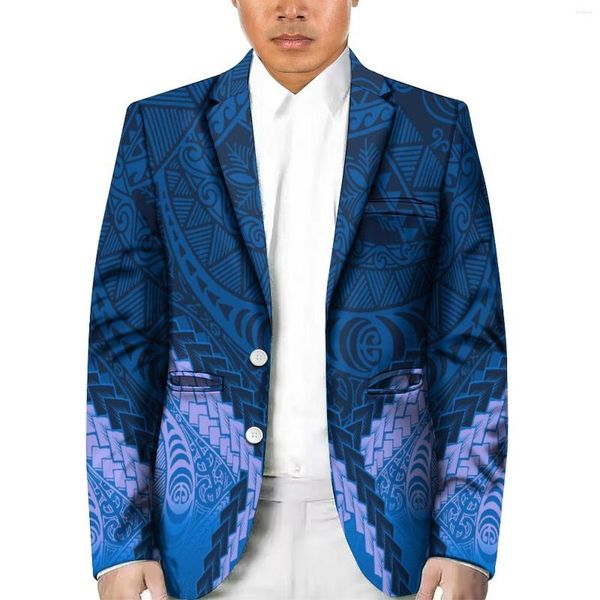 Herrenanzüge Support Design Herren-Freizeitanzug Polynesian Tribal Fashion Einreihiger Mantel Trendjacke Business