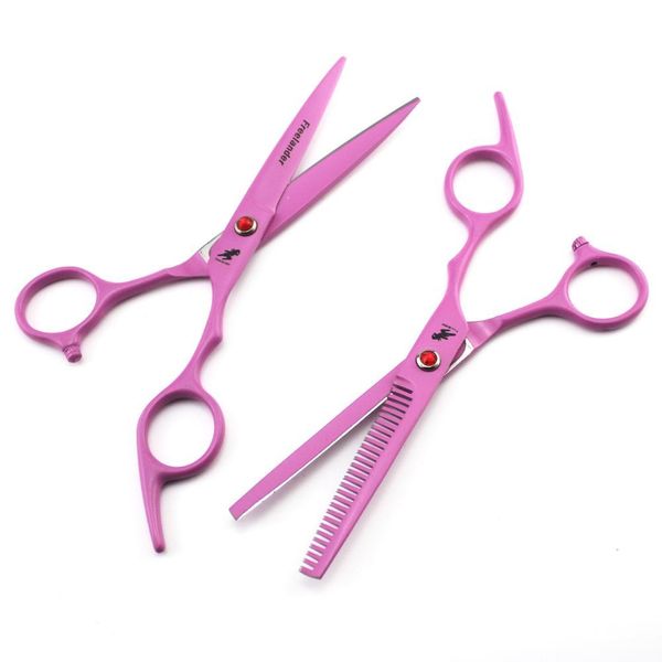 Blade Pink Sharp Blade Friseur Haarschere Set 6 Zoll professionell Salon Friseur Schneiddünnschere Haarschnittwerkzeuge