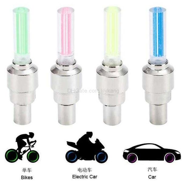 Firefly Spoke LED Wheel Valve Stem Cap Pneu Motion Neon Light Lamp Para Bicicleta Bicicleta Carro Moto Bicicleta Ciclismo Acessórios