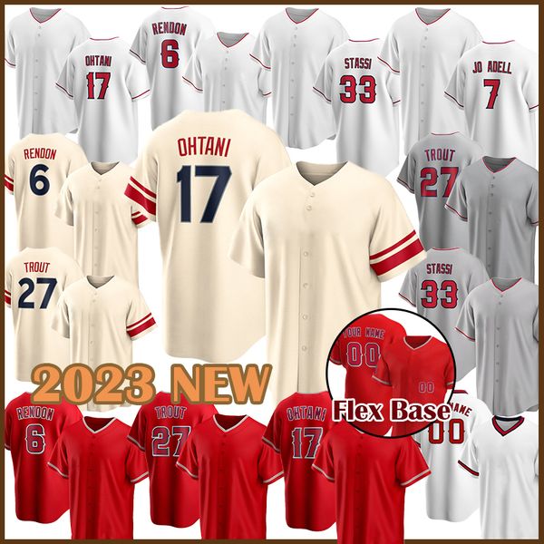 2023 Mann 27 Mike Trout Baseball Jersey Wear 0 Shohei Ohtani Frau 6 Anthony Rendon Angels Reid Detmers Matt Thaiss Jose Suarez Taylor Ward Hunter Renfroe