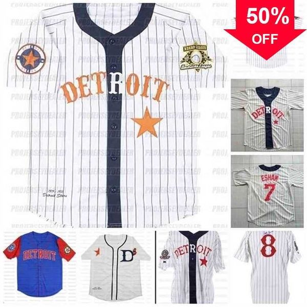 Xflsp GlnC202 Detroit Stars Negro Leagues 1995 Juan Samuel 2014 Joe Nathan 1995 Joe Boever 1995 Jeff Jones Shane Greene Ian Kinsle Baseball Jersey