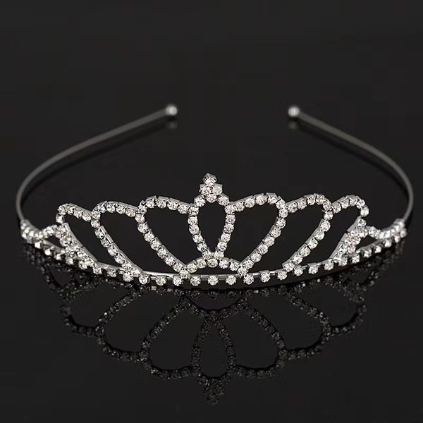 Bellissimo diadema da sposa in cristallo lucido Spettacolo per feste Placcato argento Corona Fascia Accessori per diademi da sposa economici QH8