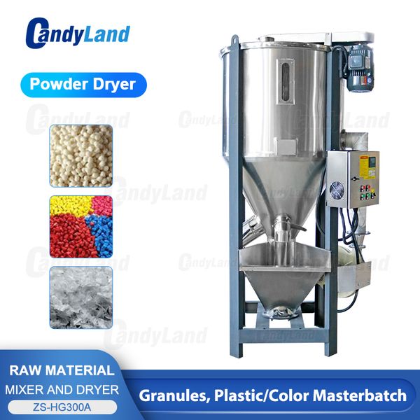 Candyland Misch- und Trocknungsmaschine für Getreide, industrieller Kunststoff, Rohstoff, Kunststoff, Farbe, Masterbatch ZS-HG300A