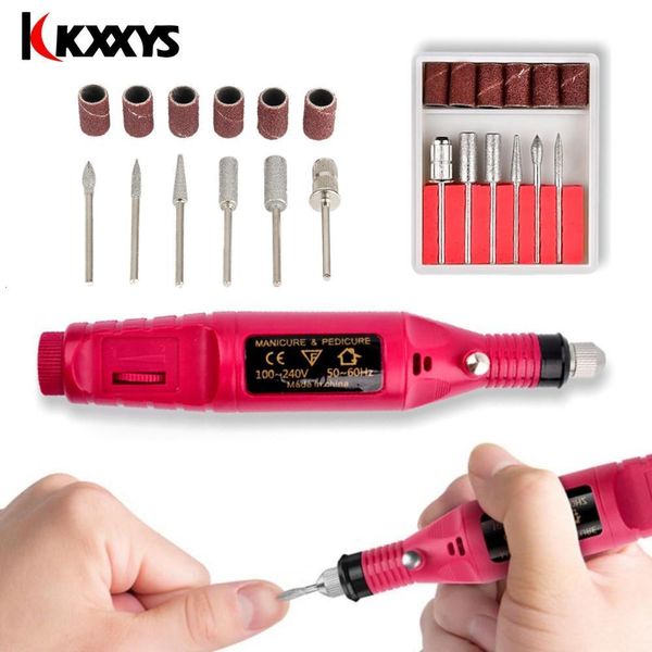 Маникюр ногтей набор 1 Set Professional Electric Manicure Machine Drill Drill Pen Pedicure File Form Form