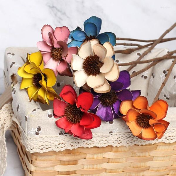 Flores decorativas 1pc Natural Plant Handmade Craft Flower DIY Dry Wedding Party Decoração para casa Acessórios de mesa Exibição de Páscoa