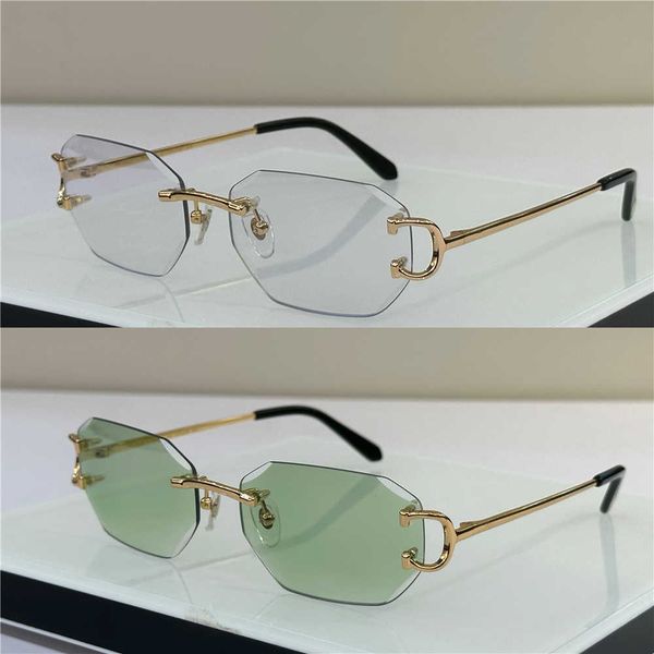 Designer Sunglasses Men Pochromic Glasses Fashion Brand Frameless Style Diamond Cut lens Man Vintage Retro Designers_voghion.com