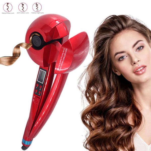 Curling Irons Auto Rotating Ceramic Hair Curler Automatic Iron Styling Tool LED Display Wand Air Spin and Curl Waver 230602