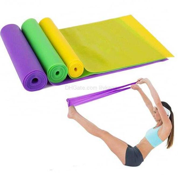 Bandas elásticas de treinamento de ioga de 1,5 m, placas de resistência, exercícios, faixas elásticas, cinto de resistência, equipamento para exercícios de ioga