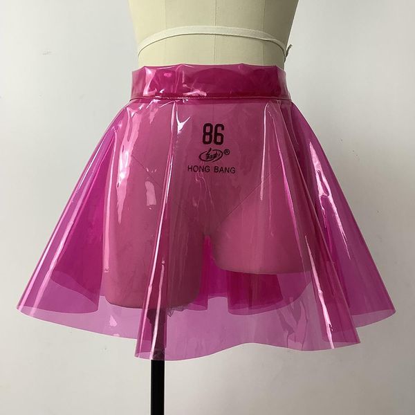 Rock Sexy Klarer PVC-Frauenrock Röcke Super Mini Plissee Miniröcke Fetisch Kunststoff Hot Erotik Pole Dance Clubwear Sissy Röcke 7xl