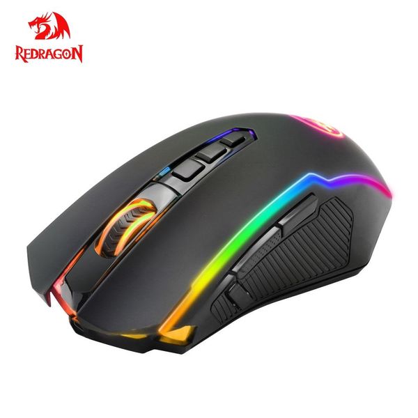 Mäuse Redragon RANGER LITE M910KS RGB USB 2.4G Wireless Gaming Mouse 8000 DPI 10 Tasten programmierbar für Gamer Mäuse Laptop PC