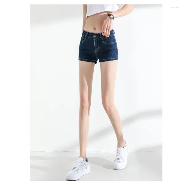 Damen Jeans Low Waist Skinny Damen Sommer Sexy Stretch Helle Farbe Shorts Slim Super Enge Hosen Y2k