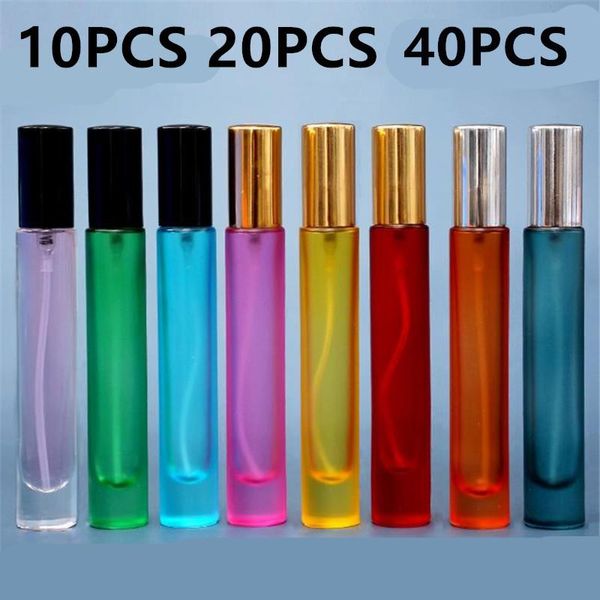 Flasche Großhandel 10 Stück 20 Stück 40 Stück 10 ml Rosa Rot Grün Leeres Glas Parfüm Sprühflasche Probennebelsprüher Zerstäuber Parfümflasche 2#