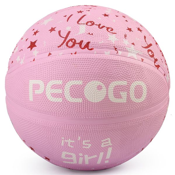Bolas de basquete tamanho 5 Bola de borracha rosa para alunos do ensino fundamental indoor ao ar livre jogos para meninos meninas 230602