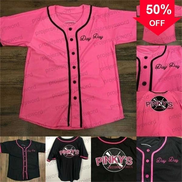 Xflsp GlnMit Il prossimo venerdì Pinky's Record Store Shop Day Movie Baseball Jersey Personalizzato Uomo Donna Gioventù S-6XL