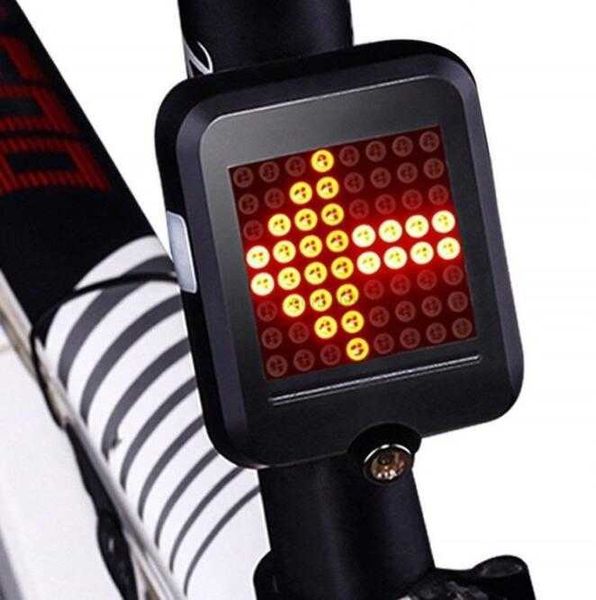 Bike smart Fanali posteriori Usb Ricaricabile di sicurezza Avvertimento Fanali posteriori Indicatori di direzione Indicatori di direzione a LED per bici Luce di stop a induzione intelligente Alkingline