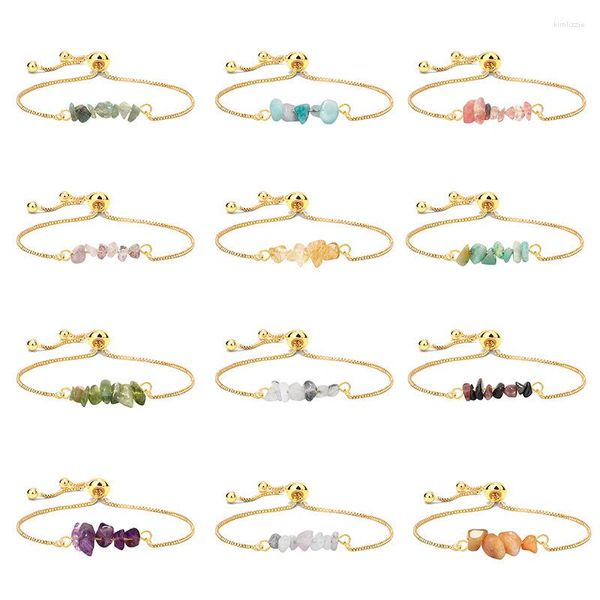 Charm-Armbänder, natürliches Edelstein-Armband, unregelmäßige Kristall-Stretch-Chip-Perlen, Armreifen, Quarz-Armband für Frauen