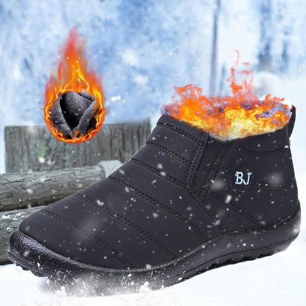 Botas masculinas de neve de pelúcia masculinas militares de inverno para calçados militares à prova d'água tornozelo calçados sapatos de trabalho