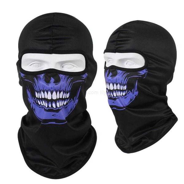 Taktik Kafatası Maskeleri Airsoft Kafatası Tam Yüz Koruma Maskesi Kış Rüzgar Geçirmez Sıcak Hayalet İskelet Kaputu Eşarp Bisiklete binme Kayak Camo Maskeleri