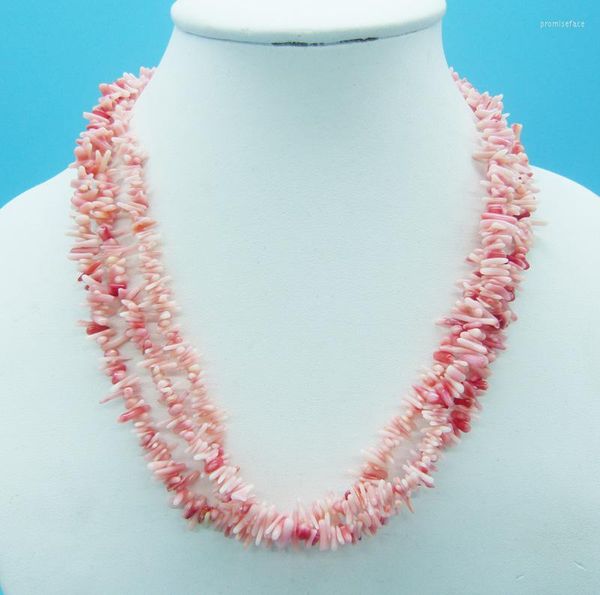 Halsband, zarte, schöne, unregelmäßige Halskette aus natürlicher Koralle in echter Farbe. Weigere dich, 18