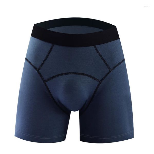 Mutande Modal Cotton Uomo Convex Pouch Intimo Allungato Anti abrasione Gamba Boxer Mutandine Sport Fitness Vita media