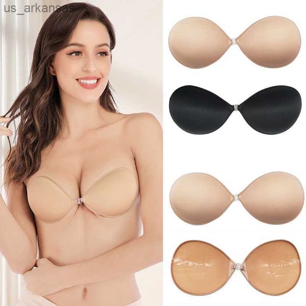 Sutiã invisível feminino sem costura roupa íntima de silicone peito busto seio adesivo adesivo capa pastie L230523