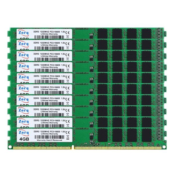 RAMS DDR3 DDR4 10x4GB 10x8GB RAM PRAM комплект 1333 МГц 1600 PC310600 PC312800 PC4 NONECC CL9 CL11 DIMM DIMM Desktop Memory 1.5V Оптовая цена