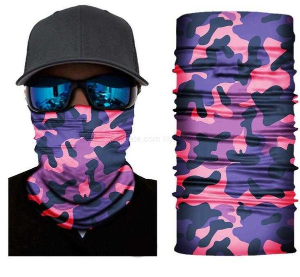 Unisex Summer Face Cover Neck Gaiter Sunblock Face magic Sciarpe Bandana multifunzionale senza cuciture Copricapo Turband Copricapo Cravatte Maschere per il viso anti-UV