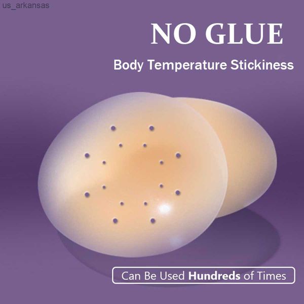 No Trace Sticky Without Glue Respirável Cobertura de Mamilos Sutiã de imersão Silicone Nubra Acessórios Almofadas de Seios Invisíveis Pastéis 2023 L230523