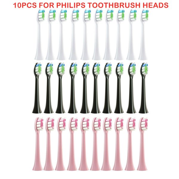 Cepillo de dientes 10 Uds. Cabezales de repuesto DiamondClean para cepillo de dientes Philips Sonicare HX6064 HX6014 HX6930 HX6730 HX6530 HX9023 HX9342