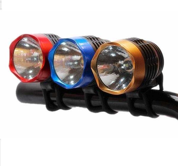 Luci anteriori per bici Luci per la testa della bicicletta 1200LM Torcia per torcia a LED 3Modes Faro anteriore per bici Luce per bicicletta Lampada frontale per bicicletta