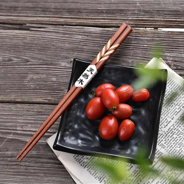 Bacchette 1 paio per mangiare gadget da cucina fai da te fatti a mano in legno stoviglie in stile giapponese bel regalo antiscivolo riutilizzabile