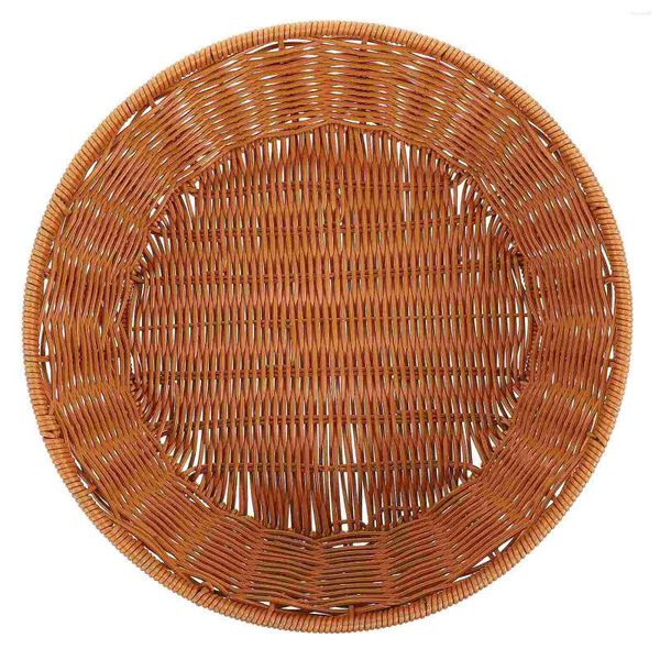 Geschirr-Sets, Rattan, Obst, Gemüse, Teller, kleiner runder Korb, Kleinigkeitenbehälter, Seegras, Aufbewahrungskörbe, Haushalt, gewebte Box, Regal, Brot