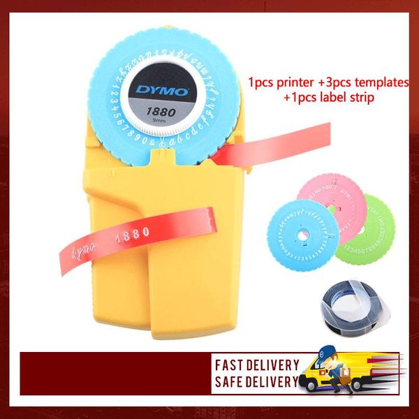 Yazıcılar Ücretsiz Nakliye Yeni 9mm 3D DIY Manuel Etiket Yapıcı Dymo 1880 Kabartma Plastik PVC Etiket Manuel Etiket Yazıcı