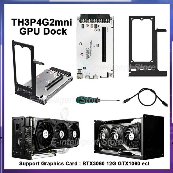 Stationen Th3P4G2Mini Thunderbolt 3 4 GPU Dock Laptop externe Grafikkarte Unterstützung RTX3060 GTX1060 ECT DOCKING STATION FÜR MACBOOK