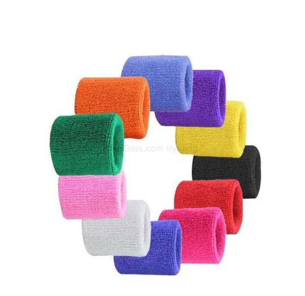 Terry Sport Wristband bilek koruyucu spor salonu havlu bilek destek pamuk ter bantları yoga fitness bilek bandı güvenlik spor salonu bileklik ter bant