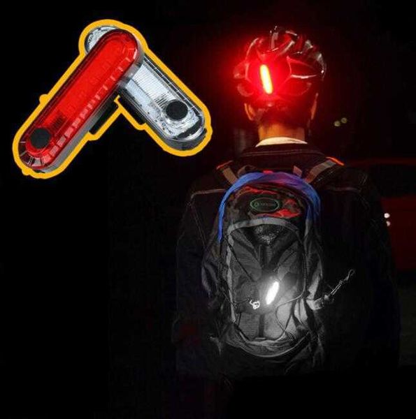 Fanale posteriore per bici luminoso Luci di sicurezza a LED COB ricaricabili USB 5 modalità Fanale posteriore anteriore a LED per bicicletta per qualsiasi casco da scooter per bici