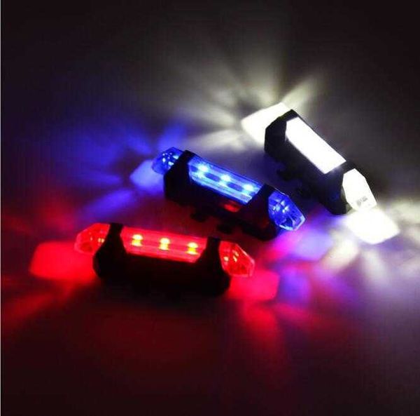 Mini-USB-Lade-Fahrrad-Rücklichter, wasserdicht, Outdoor, Radfahren, Fahrrad, Sicherheitsvorkehrung, Licht, 4 Modus-Schalter, Rücklicht, Lampe, Reitzubehör