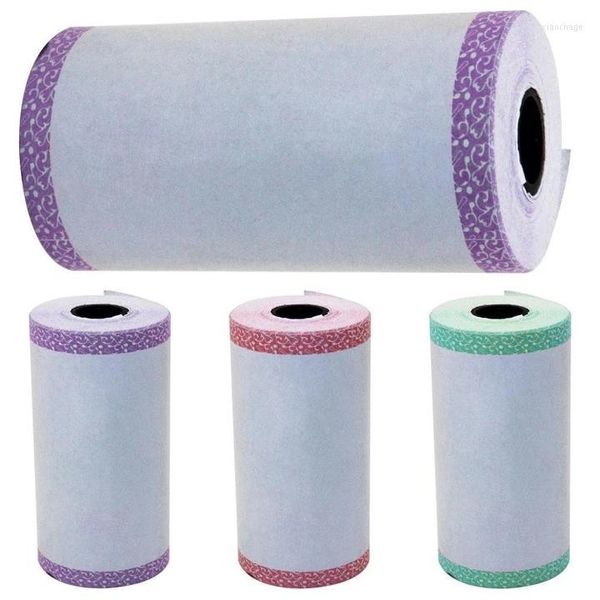 Rollen Farb-Thermopapier Minidrucker 57 30 Rand klebrig selbstklebend für Paperang P1 Peripage A6/A8