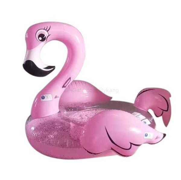 Flamingo Yatak Yüzme Havuzu Şamandıra 150cm Pembe Flamingo Koltuk Yüzük Su Partisi Salonu Sandalye Şişme Adası Alkingline