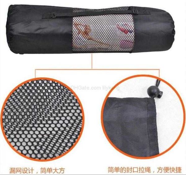 Tapete de ioga fitness bolsa de malha portátil cobertor de ioga toalha mochila de ombro tamanhos ajustáveis bolsa transportadora sacos de armazenamento de tapetes de pilates