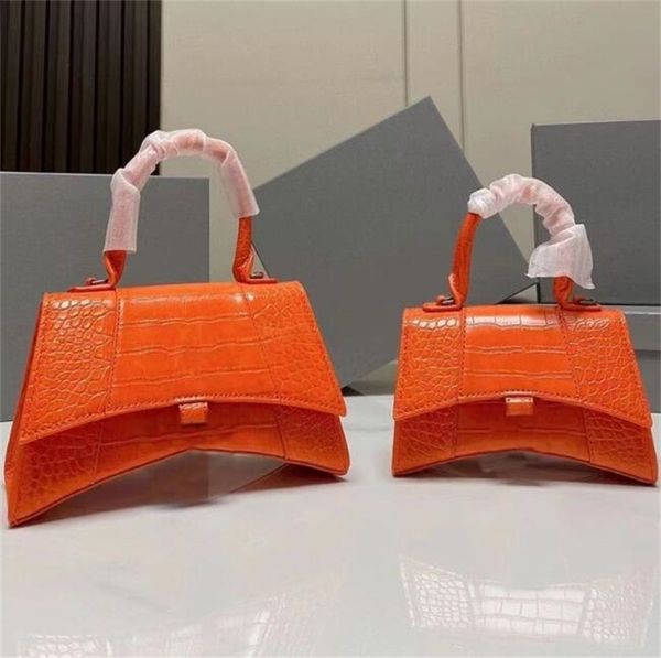 Bolsas de grife de formato curvo bolsa de luxo com estampa de crocodilo material de couro em relevo ampulheta alça destacável bolsa feminina elegante E23