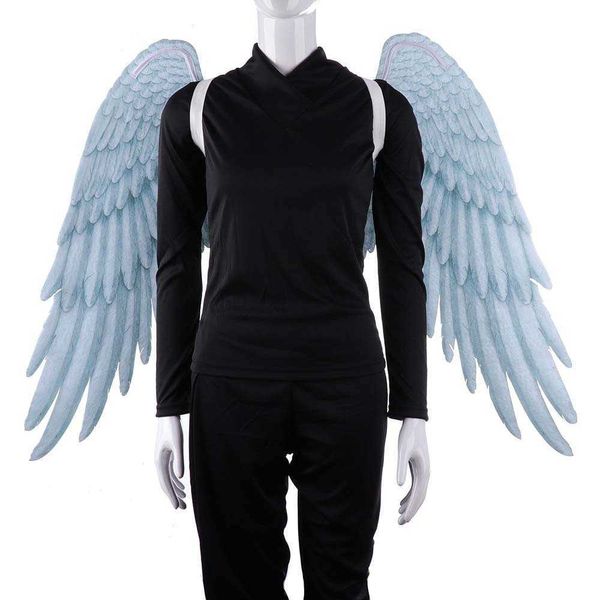 Trajes de anime adulto Mardi Gras Carnivel Props Wing 3D Big Angel Wings for Women Man Halloween Cosplay Wear Stage Play Performance Clothes Z0602